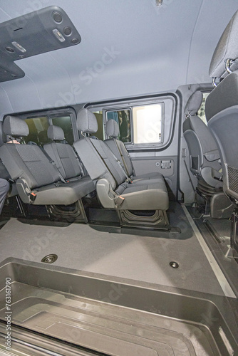 Mini Bus Passengers Van Transport Cabin Interior