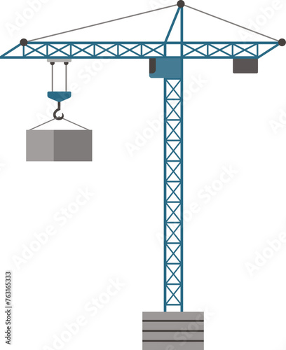 construction crane vector illustration isolated on transparent background