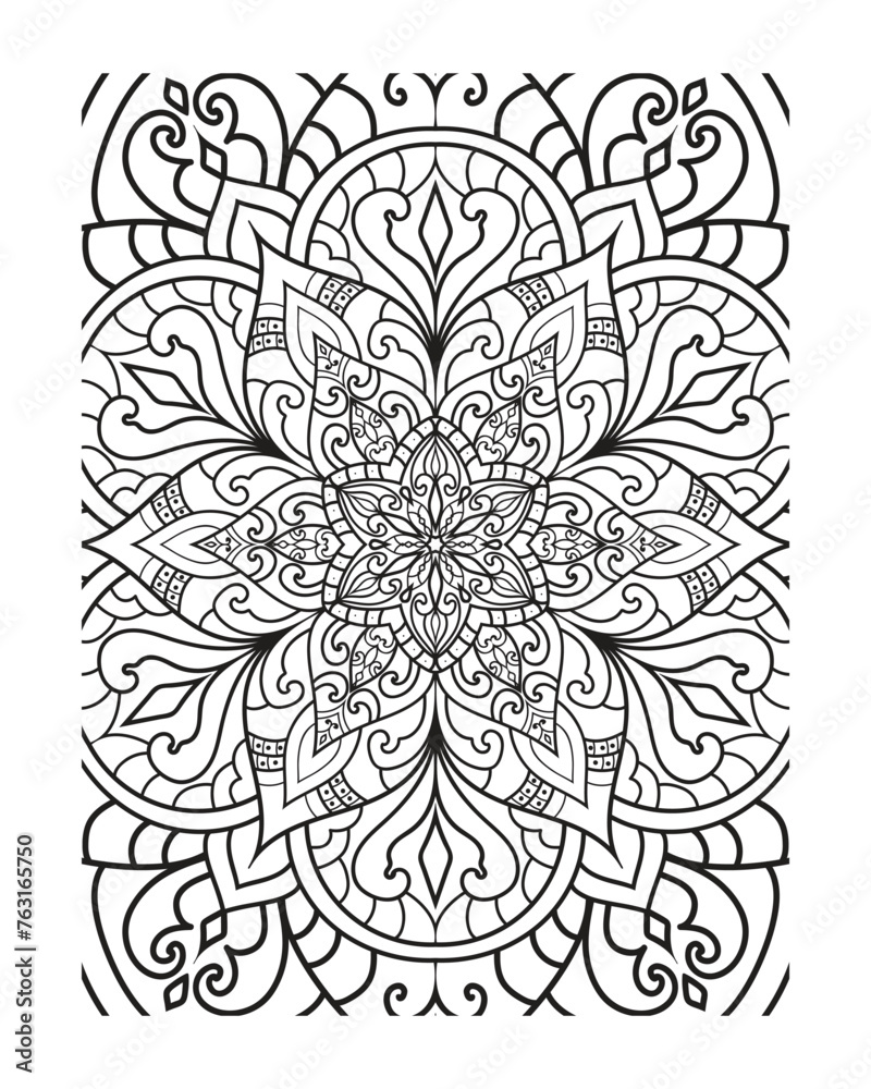 indian mandala Vector outline mandala decorative and ornamental design for coloring page indian mandala Vector outline mandala decorative and ornamental design for coloring page