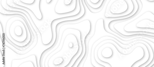 Abstract geometric layered curve line white background. 3d render, paper cut vector art background banner texture. multi layer cutout geometric patterns with smooth wavy layer. white background.