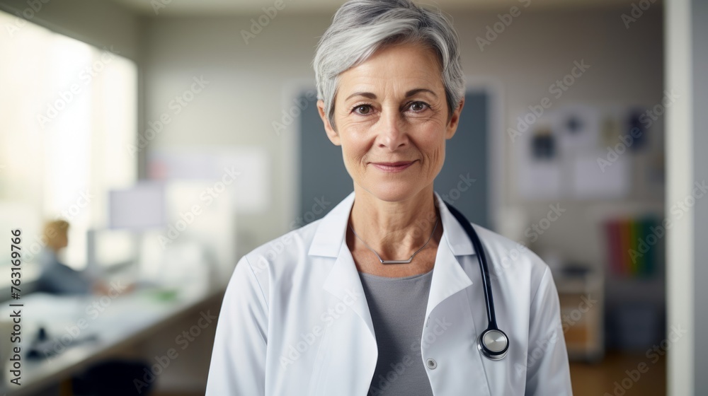 Psychologist in hospital setting provides empathy in bright consultation space Psychologist in hospital setting provides empathy in bright consultation space