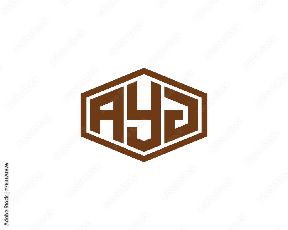 AYJ logo design vector template
