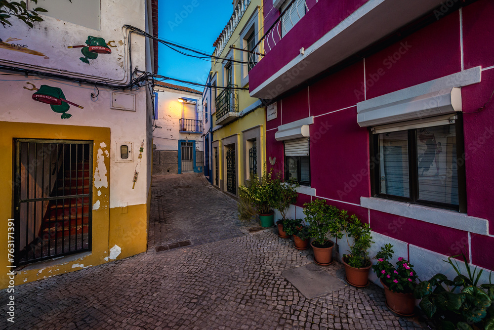 Fototapeta premium Street in Moita town, Setubal District, Portugal