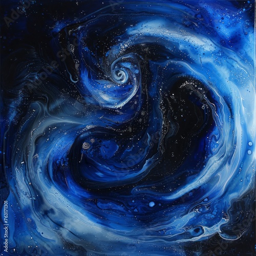 cosmic energy blue background.