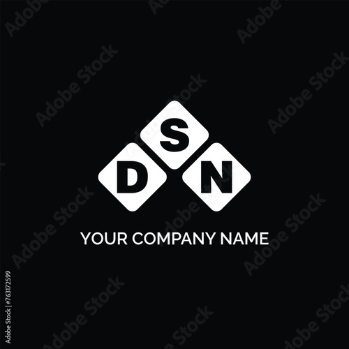 DSN letter logo design on white background. DSN logo. DSN creative initials letter Monogram logo icon concept. DSN letter design photo