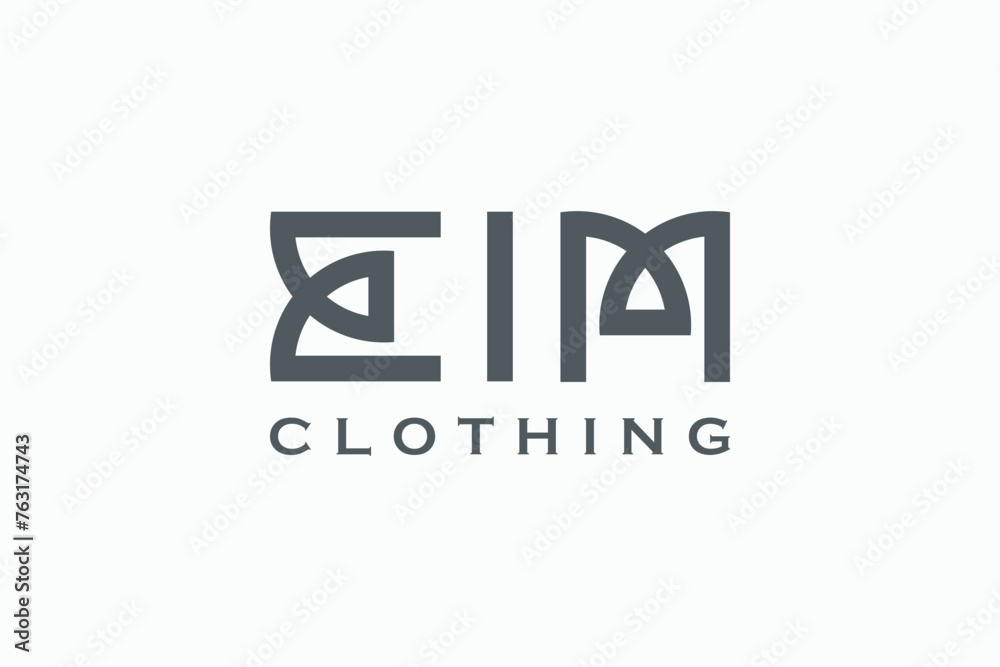 letter eim for clothing company logo design