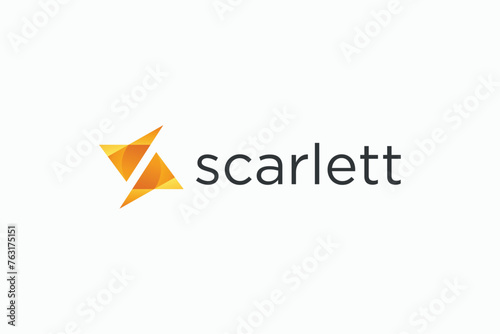 geometric letter S logo design template photo