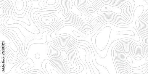 Topographic map background geographic line map with seamless ornament design. The black on white contours vector topography stylized height of the lines map.