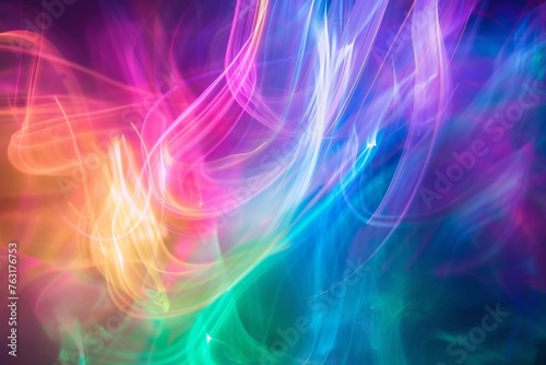 abstract light painting background with colorful lights and motion blur. Abstract red, purple, green, blue color