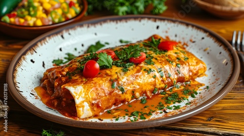 Savory Rolled Goodness: Chicken Enchiladas. Generative AI