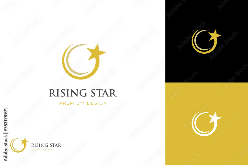 Golden Star Luxury logo icon design, Elegant and modern rising Star logotype design Golden Star Luxury logo icon design, Elegant and modern rising Star logotype design