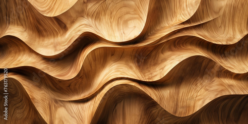 Fototapeta Naklejka Na Ścianę i Meble -  Wavy wood texture. Abstract background. 3d rendering,