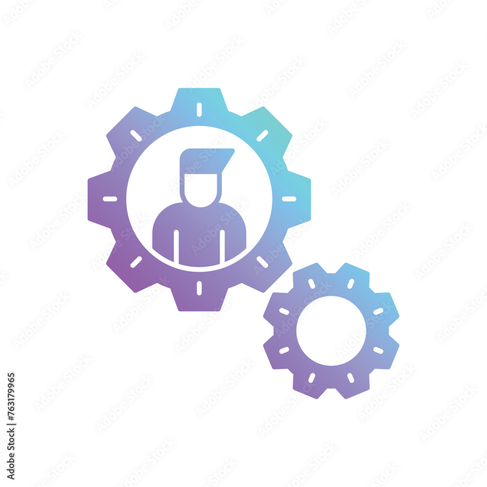 Glyph Gradient Business Managemant vector icon Glyph Gradient Business Managemant vector icon