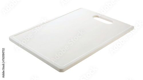 White cutting board. isolated on transparent background.
