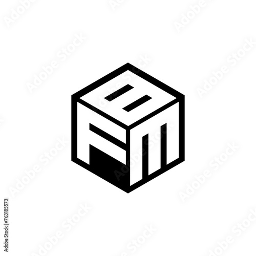 FMB letter logo design in illustration. Vector logo, calligraphy designs for logo, Poster, Invitation, etc. photo