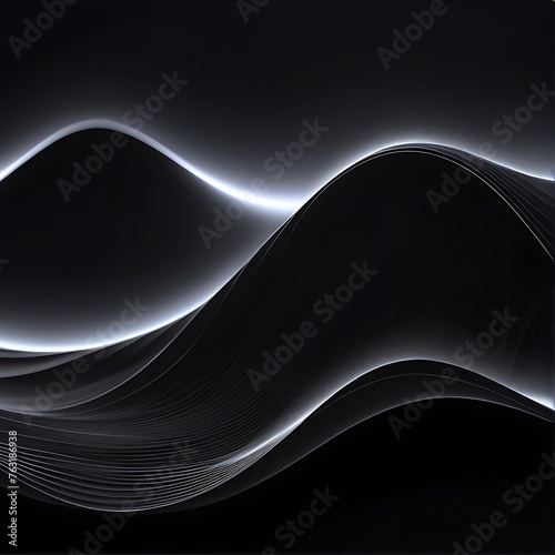 Abstract green background Gradient color wave of particles Technology Carbon line black background black, texture, abstract, grey, wallpaper, design, dark, pattern. ai