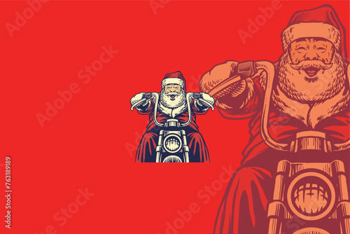 The “Biker” logo with the image of Santa Claus signifies the spirit of joy and generosity of the holiday season. He interprets the courage to share happiness and spread positive spirits on the streets