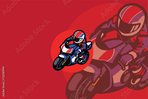 The "Biker sport moto" logo reflects the spirit of competition, speed and courage on the race track. He interpreted the dedication, skill and fighting spirit of the racers in achieving victory.