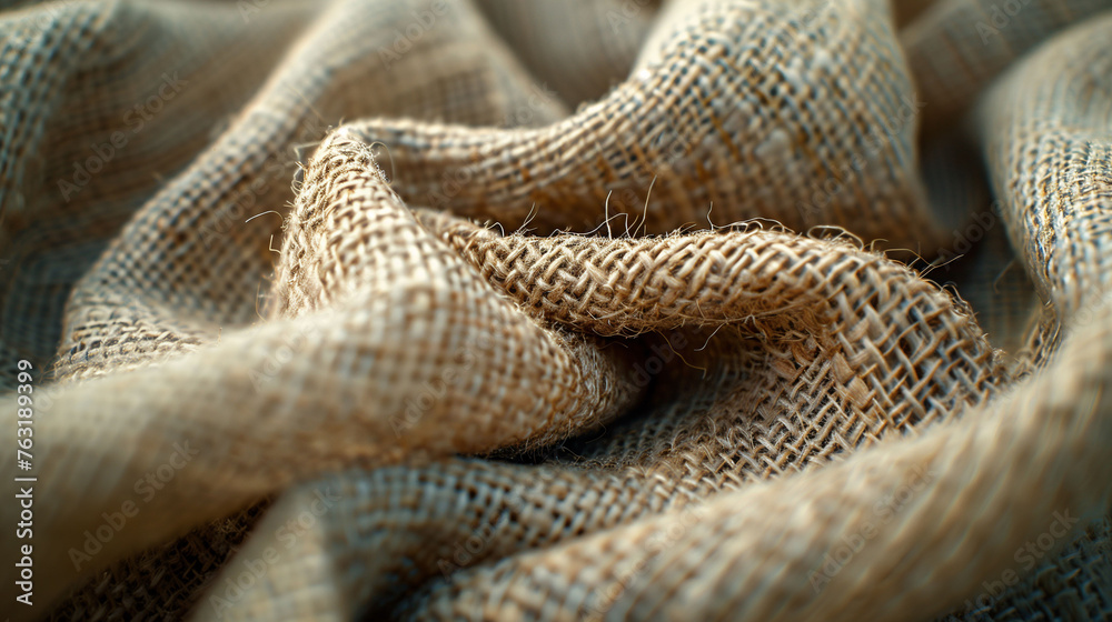 Close-up texture of woven burlap fabric with natural fibers. Close-up texture of woven burlap fabric with natural fibers.
