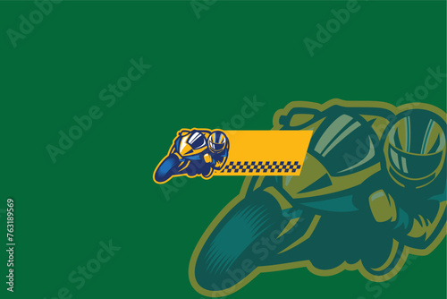 The "Biker sport moto" logo reflects the spirit of competition, speed and courage on the race track. He interpreted the dedication, skill and fighting spirit of the racers in achieving victory.