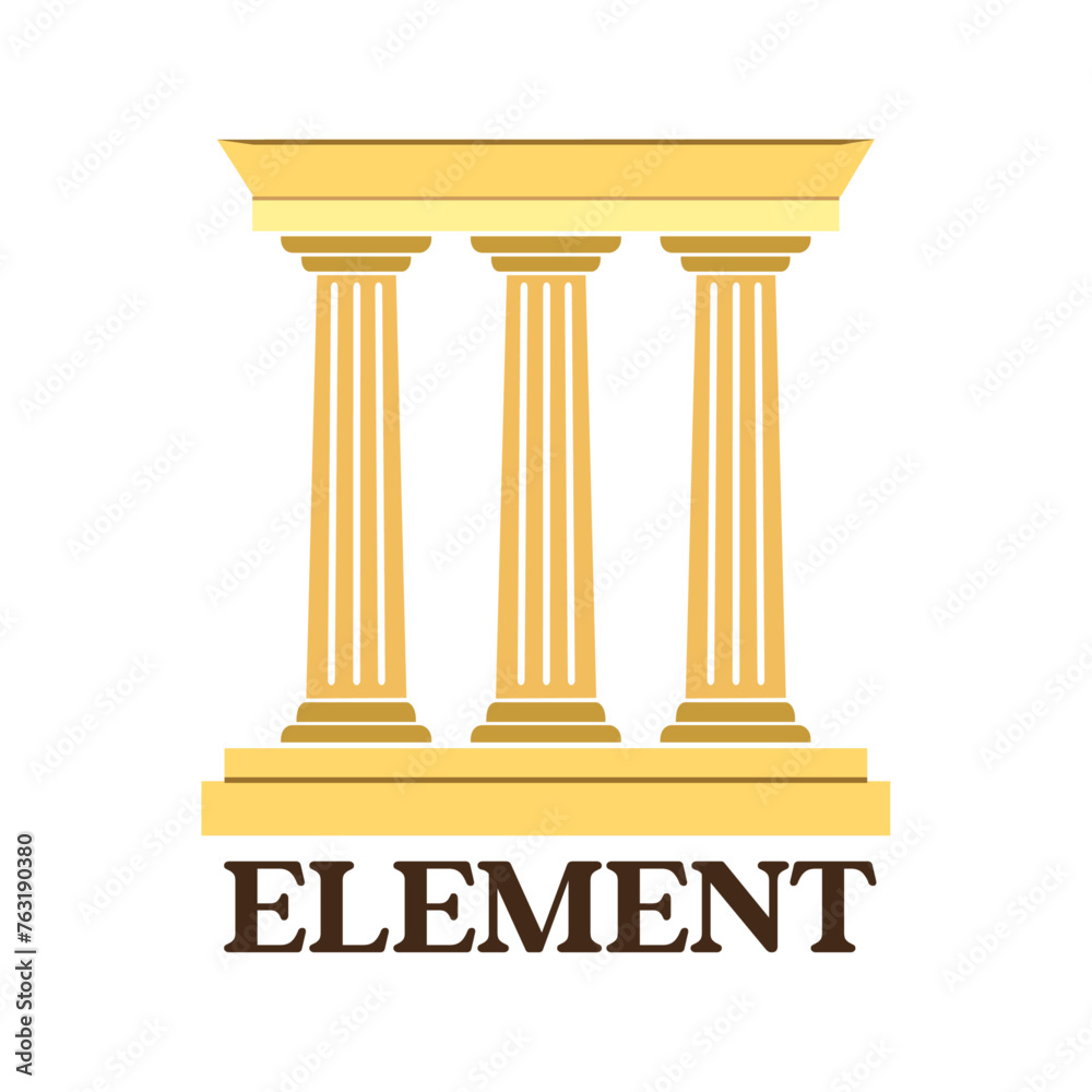 An illustration of an ancient temple with columns or pillars An illustration of an ancient temple with columns or pillars