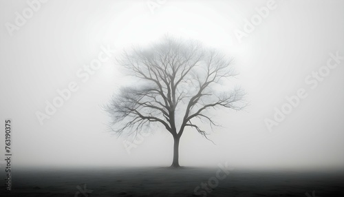 Serene Black And White Photograph Of A Solitary T Upscaled 2