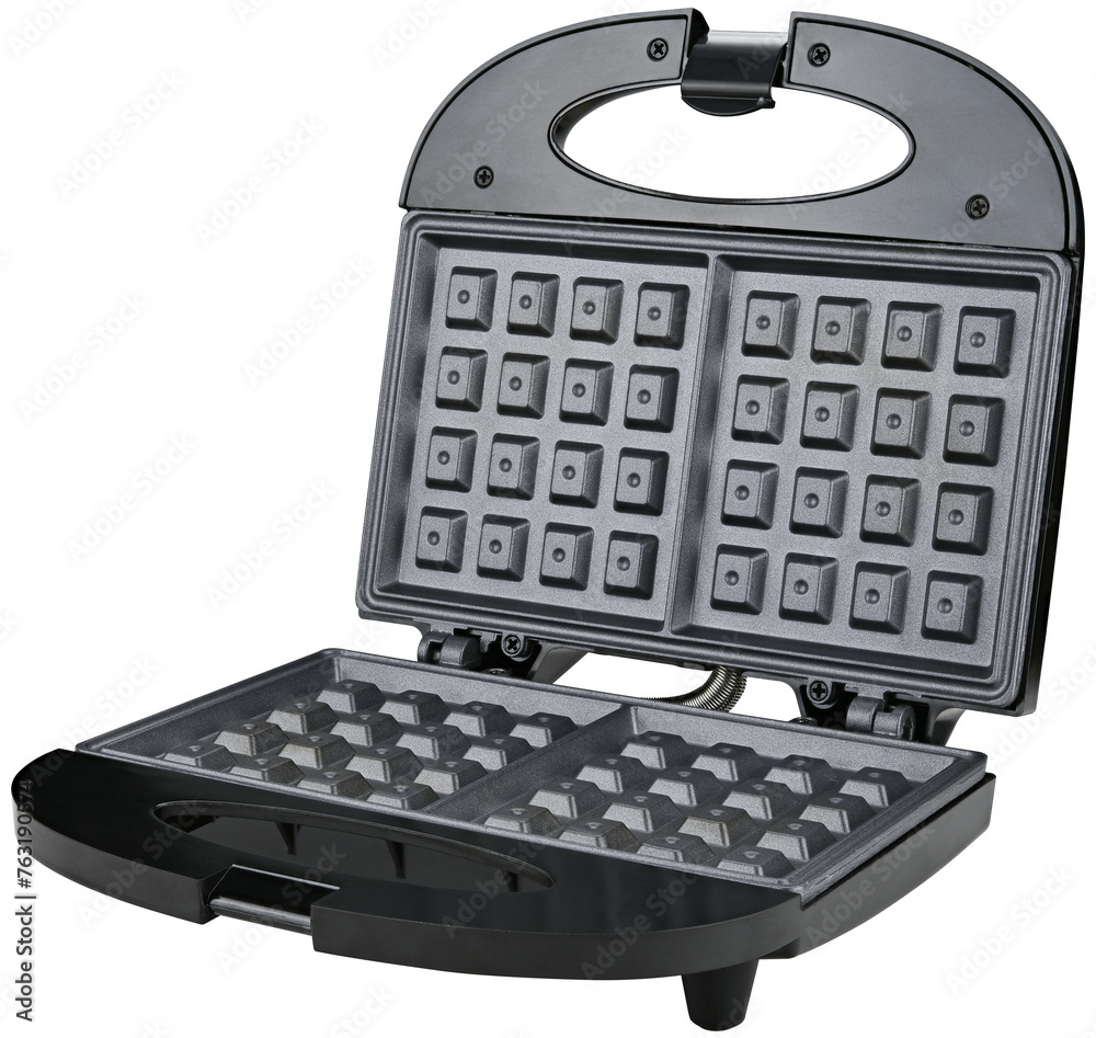 Belgian waffle maker isolated on a transparent background.. Belgian waffle maker isolated on a transparent background..