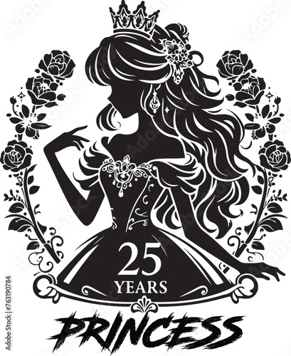 Princess silhouette vector