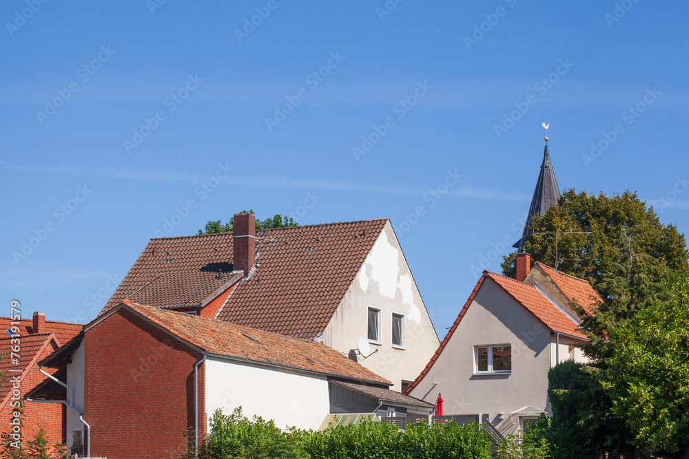 Einfamilienhäuser, Wohngebäude, Neustadt am Rübenberge, Niedersachsen, Deutschland Einfamilienhäuser, Wohngebäude, Neustadt am Rübenberge, Niedersachsen, Deutschland