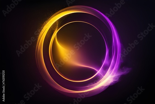 purple yellow color glowing circle