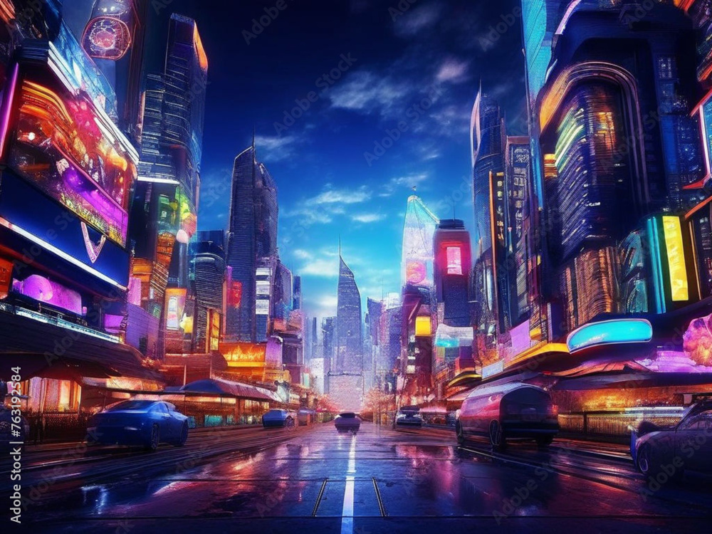 Fototapeta premium city at night