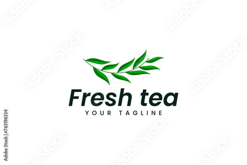 fresh tea logo vector icon illustration