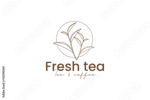 fresh tea logo vector icon illustration