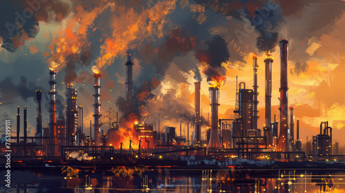 Pollution in industrial plants