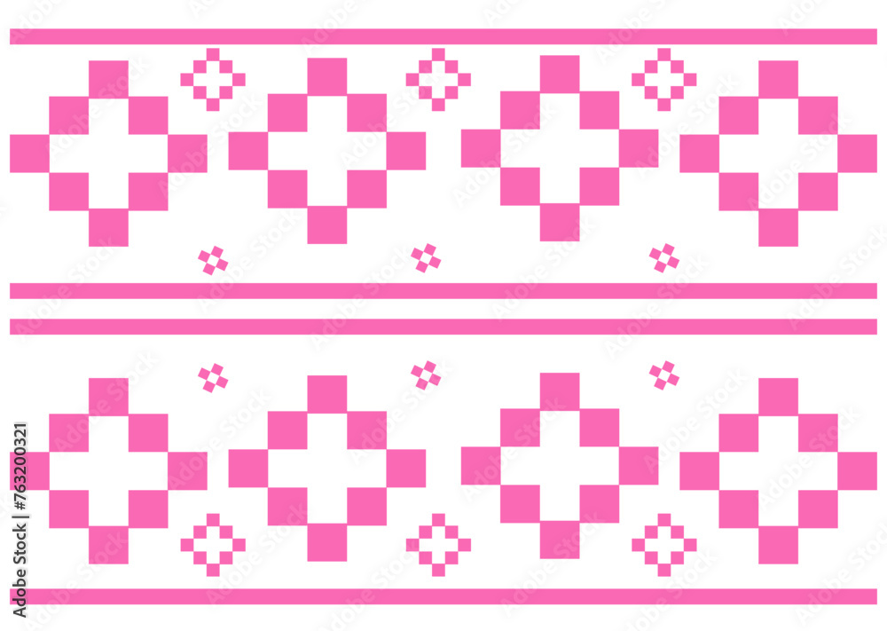 Fototapeta premium seamless Pink background with squares chessboard