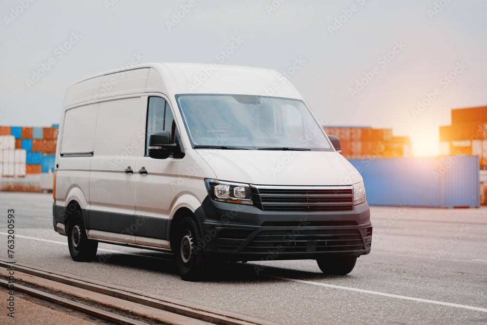 Provision Supply Stores Delivery By Cargo Van Bus In The Trade Port Directly To The Customer.