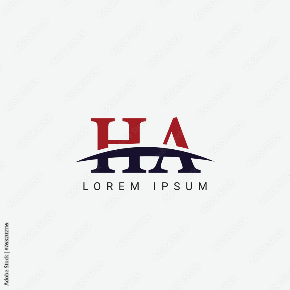 Initial H A, HA Letter Logo design vector template, Graphic Symbol for Corporate Business Identity