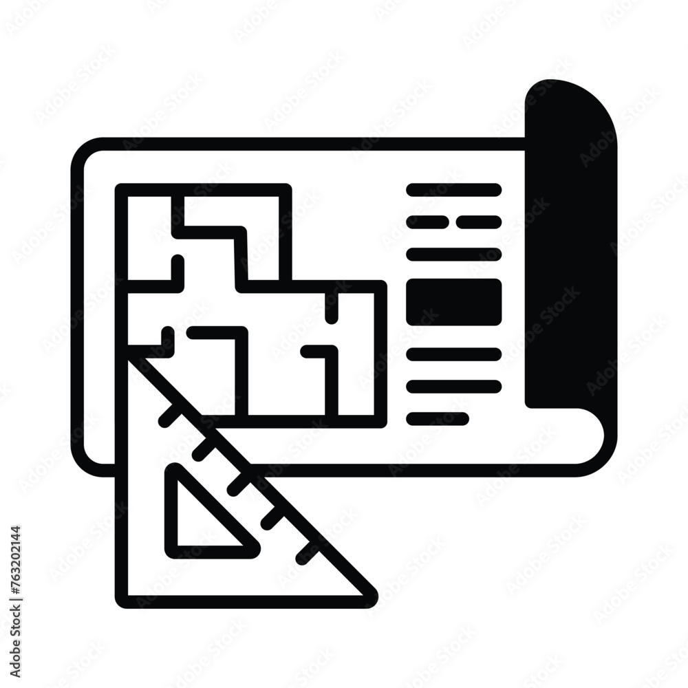 Architecture icon editable stock vector illustration