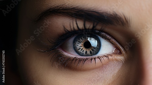 Eyes of a volunteer participating in a mental health support program
