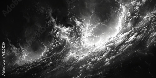 energy waves in space background.
