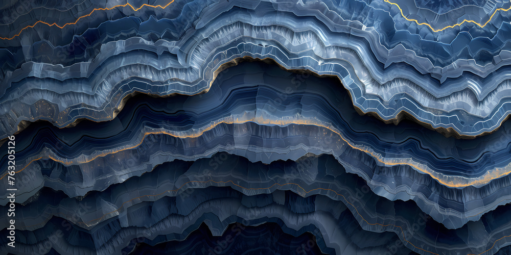 Abstract Blue Marbled Background, Agate Macro Wallpaper - A Close Up Of A Stone