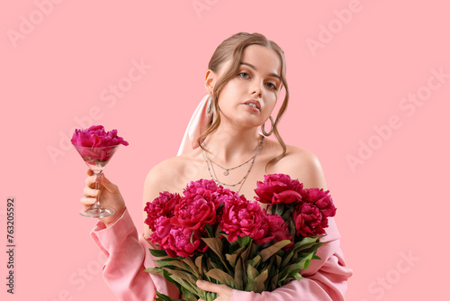 Beautiful young woman with ...