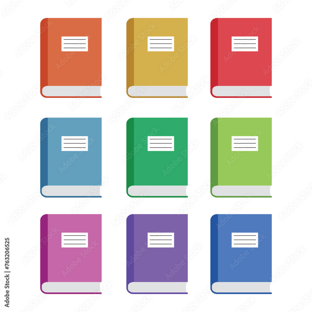 book icon vector in a flat style sign. Symbol, logo illustration. Different style icons set book icon vector in a flat style sign. Symbol, logo illustration. Different style icons set
