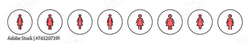 Female icon vector illustration. woman sign and symbol