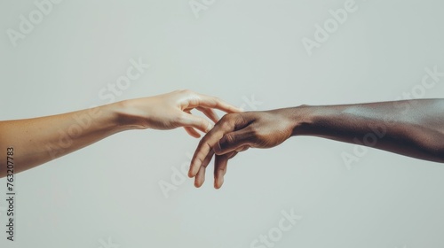 Diverse Hands Connect in Gesture of Unity and Support