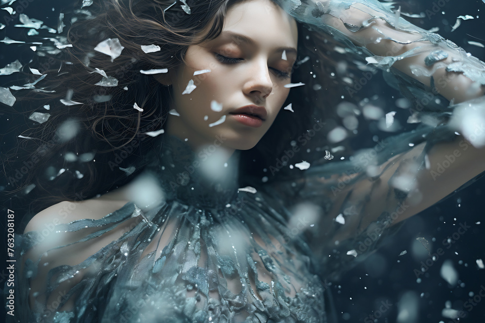 Ethereal Beauty in a Silver Cascade Ethereal Beauty in a Silver Cascade