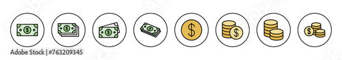 Money icon vector illustration. Money sign and symbol