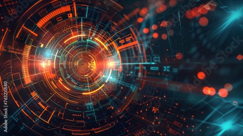 Wallpaper Mural futuristic digital hi fi background. Torontodigital.ca