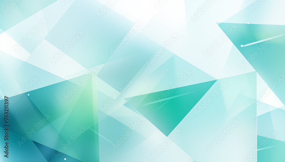 Abstract Geometric Low-poly Background with Blue Tones