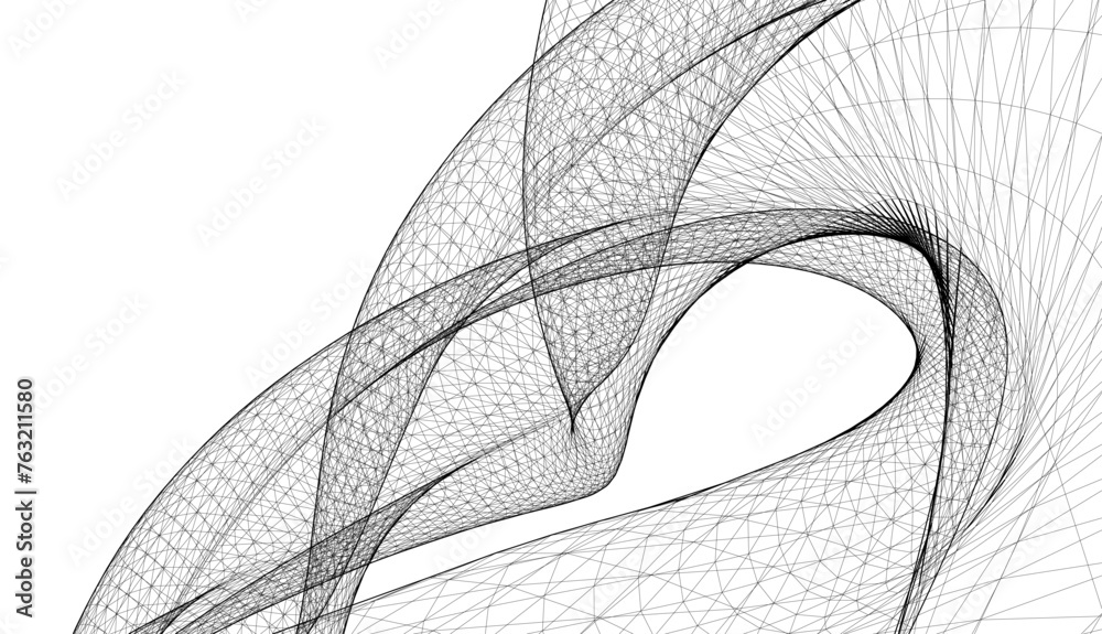 Architectural drawing. Geometric background Architectural drawing. Geometric background